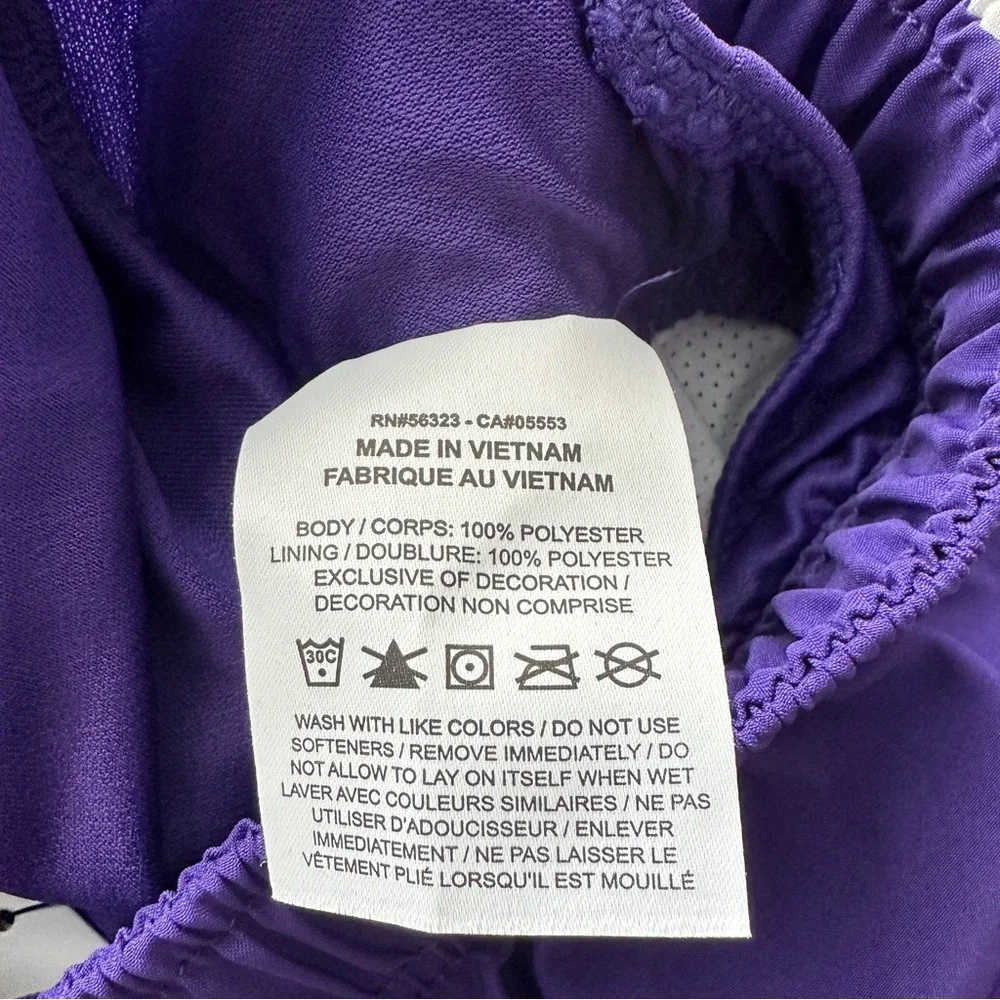 Nike Purple White Dri-FIT Brief-Lined Athletic Running Shorts Size XS
